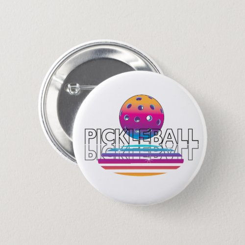 Tropical Sunset Pickleball Button