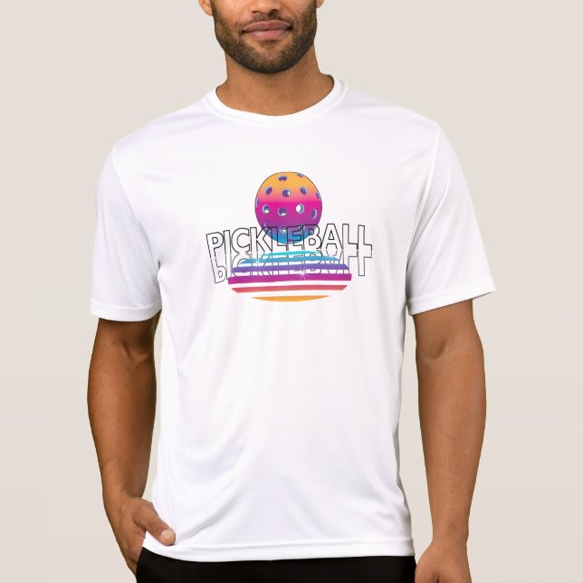 Tropical Sunset Pickleball T-Shirt (Front)