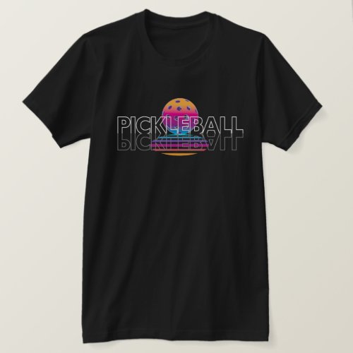 Tropical Sunset Pickleball T_Shirt