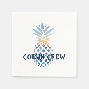 Tropical Sunset Pineapple Cousin Crew Paper Napkins