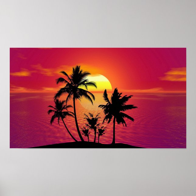 Tropical Sunset Poster (Front)