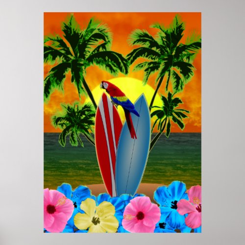 Tropical Sunset Poster