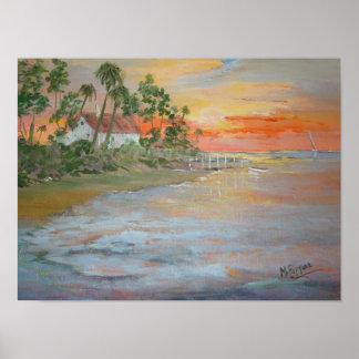 Tropical Sunset Poster