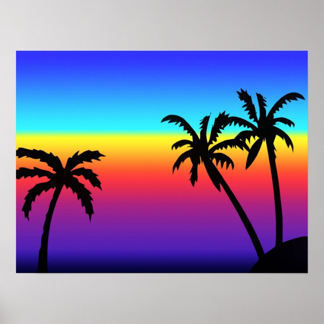 Tropical Sunset Poster (Front)