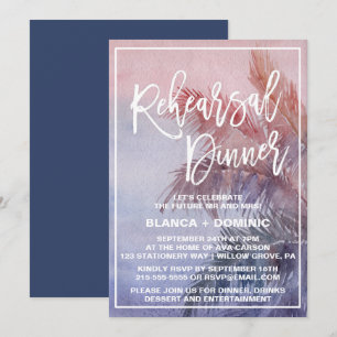 Tropical Sunset Rehearsal Dinner Invitation