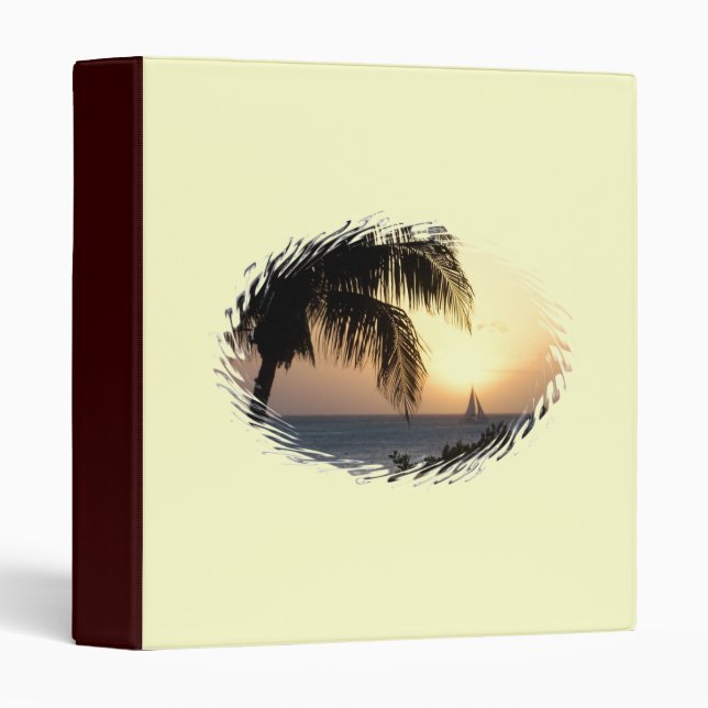 Tropical Sunset Sailboat Binder (Front/Spine)