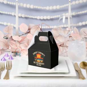 Tropical Sunset Serenity Retirement Beach Scene Favor Boxes