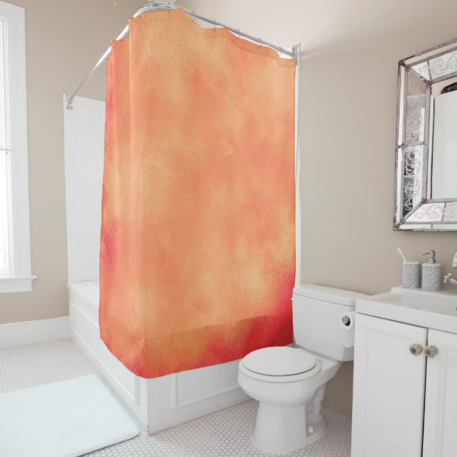 Tropical Sunset Shower Curtain (In Situ)