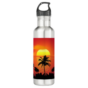 Tropical Sunset Stainless Steel Water Bottle