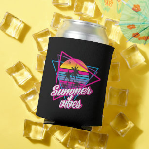 Tropical Sunset Summer Vibes Can Cooler