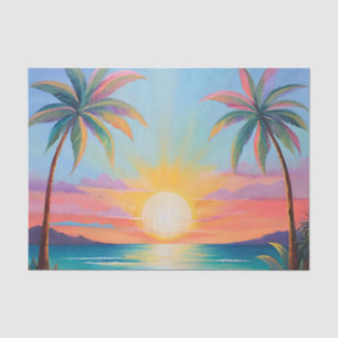 Tropical sunset tissue paper