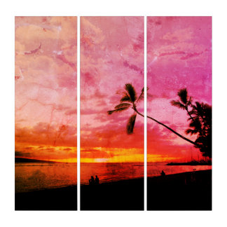 Tropical Sunset Triptych