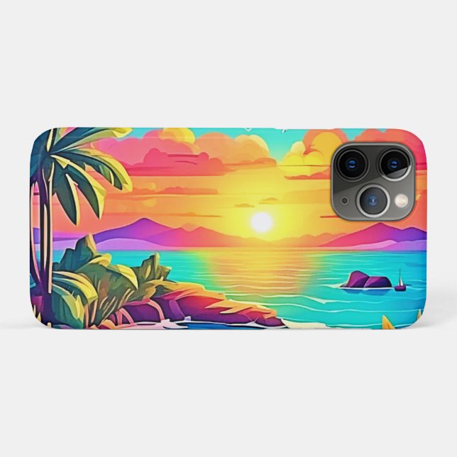 Tropical Sunset: Vivid Sky Case-Mate iPhone Case (Back (Horizontal))
