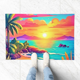 Tropical Sunset: Vivid Sky Doormat