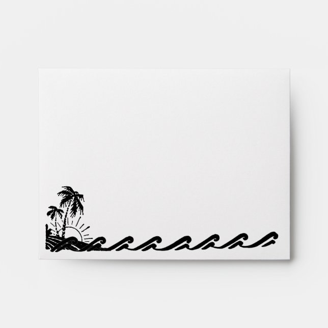 Tropical Sunset Wash Personalized Envelope (Front)
