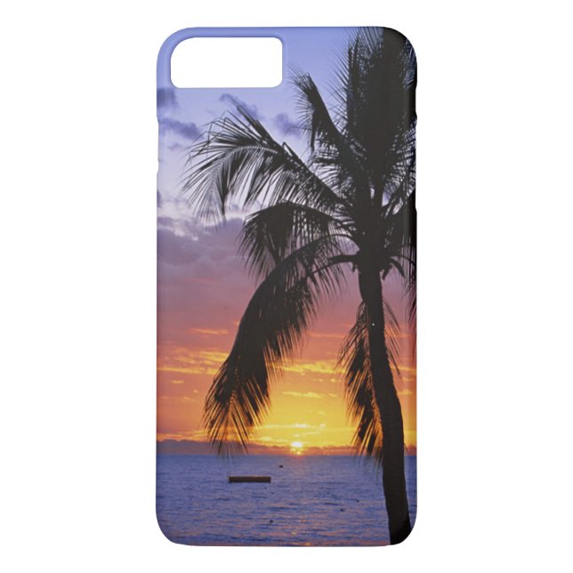 Tropical Sunset with Palm Tree Case-Mate iPhone Case (Back)