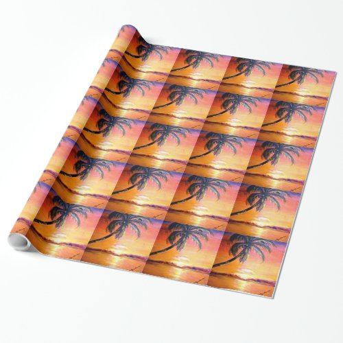 Tropical Sunset Wrapping Paper