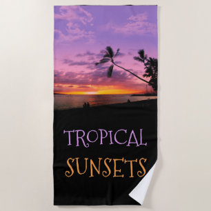 Tropical Sunsets Beach Towel