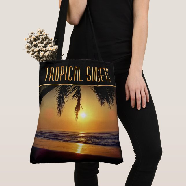 Tropical Sunsets Tote Bag (Close Up)