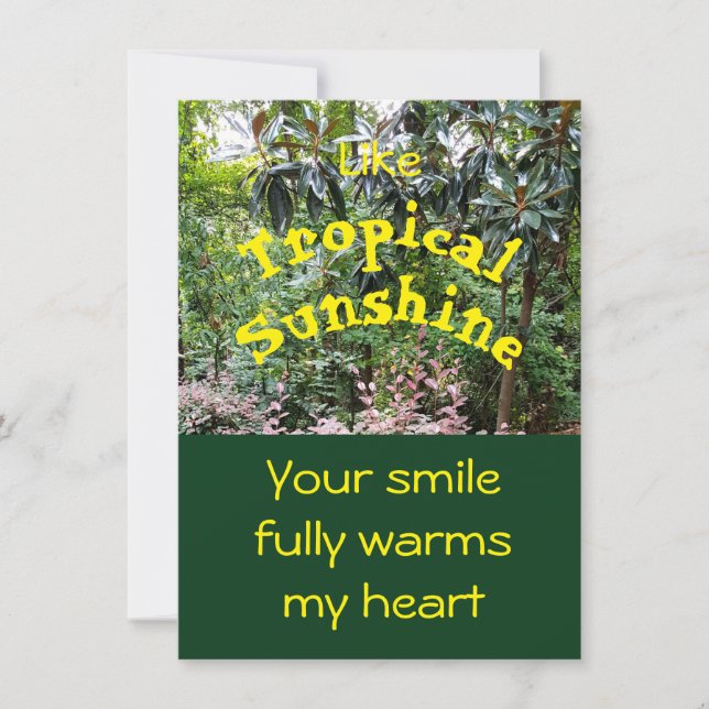 Tropical Sunshine Flat Greeting Card (Front)