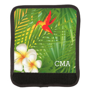 Tropical Sunshine with a Little Hummingbird Luggage Handle Wrap