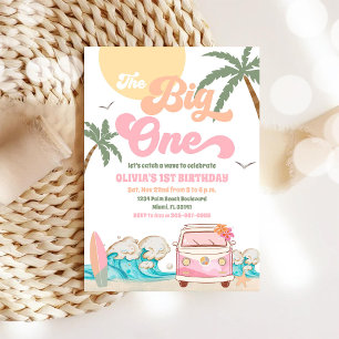 Tropical Surf 1st Birthday Invitation