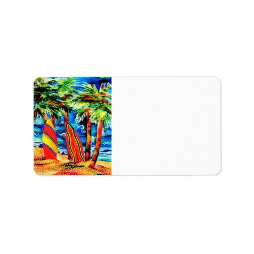 Tropical Surf Address Label