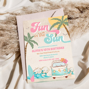 Tropical Surf Birthday Invitation