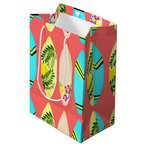 Tropical Surfboards Illustrated Medium Gift Bag