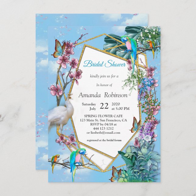 Tropical Surreal Landscape Invitation (Front/Back)