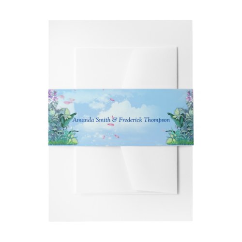 Tropical Surreal Landscape Invitation Belly Band
