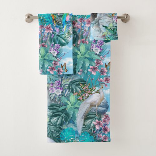 Tropical Surrealism Fantasy Bath Towel Set