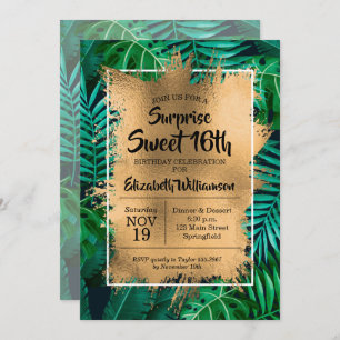 Tropical Sweet 16th Birthday Invitations