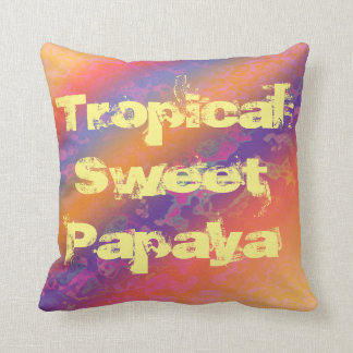 Tropical Sweet Papaya Throw Pillow