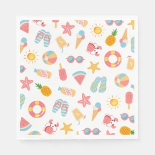 Tropical Swimming Pool Birthday Party Napkins