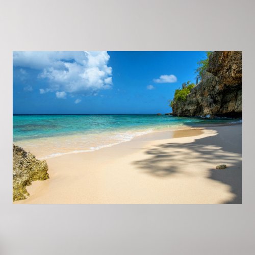 Tropical Tahiti Sandy Island Beach  Poster
