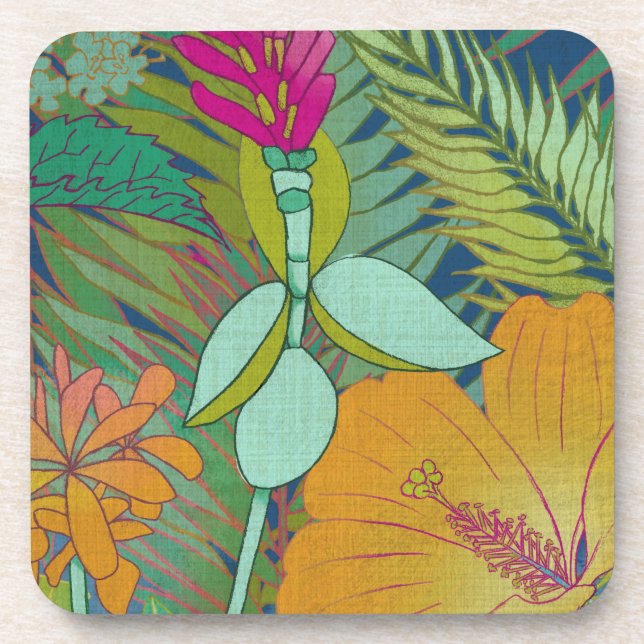 Tropical Tapestry II Beverage Coaster (Front)