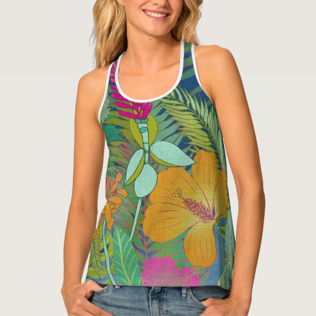 Tropical Tapestry II Tank Top (Front)