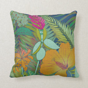 Tropical Tapestry II Throw Pillow