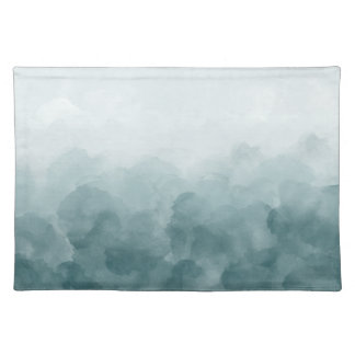 Tropical Teal Blue Watercolor Placemat