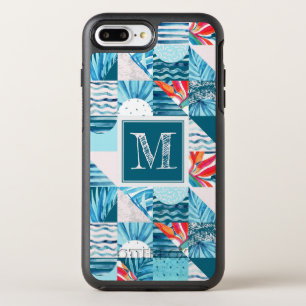 Tropical Teal Geometric Abstract Pattern OtterBox Symmetry iPhone 8 Plus/7 Plus Case
