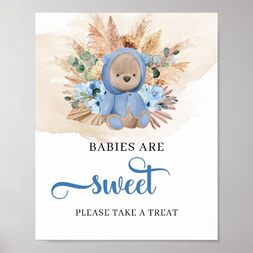 Tropical teddy bear pampas babies are sweet Sign
