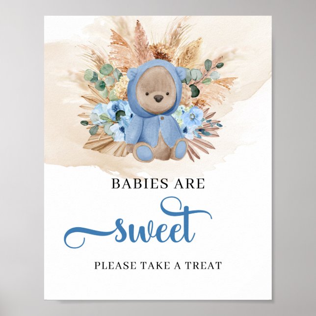 Tropical teddy bear pampas babies are sweet Sign (Front)