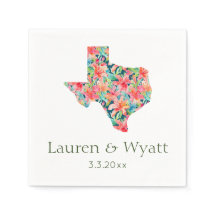 Tropical Texas Wedding Personalized Names & Date