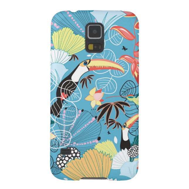Tropical Texture With Toucans and Hummingbirds Case-Mate Samsung Galaxy Case (Back)