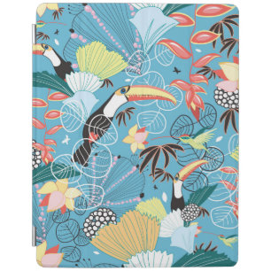 Tropical Texture With Toucans and Hummingbirds iPad Smart Cover