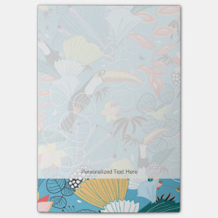 Tropical Texture With Toucans and Hummingbirds Post-it Notes