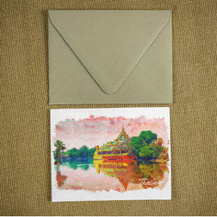 Tropical Thailand Beach Paradise Travel Postcard