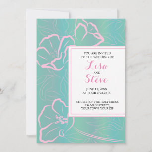 Tropical Theme Beach Destination Wedding Invitation