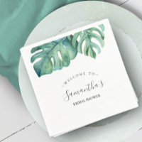 Tropical Theme Bridal Shower Palm Leaves